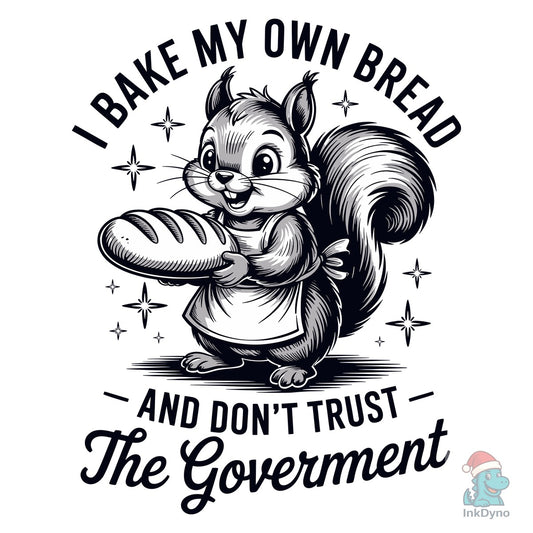 Funny Baking Squirrel T-shirt Design - DTF Transfer