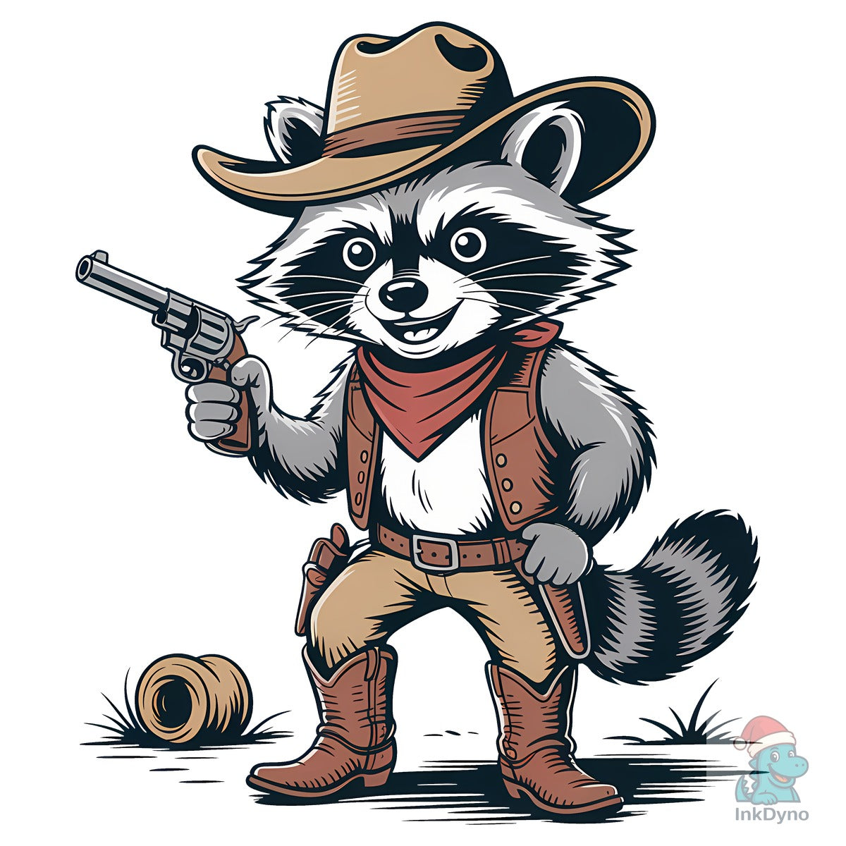 Funny Cowboy Racoon Sublimation