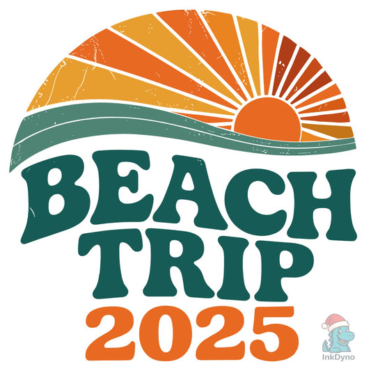 Retro Beach Trip 2025 Summer Shirt - DTF Transfer