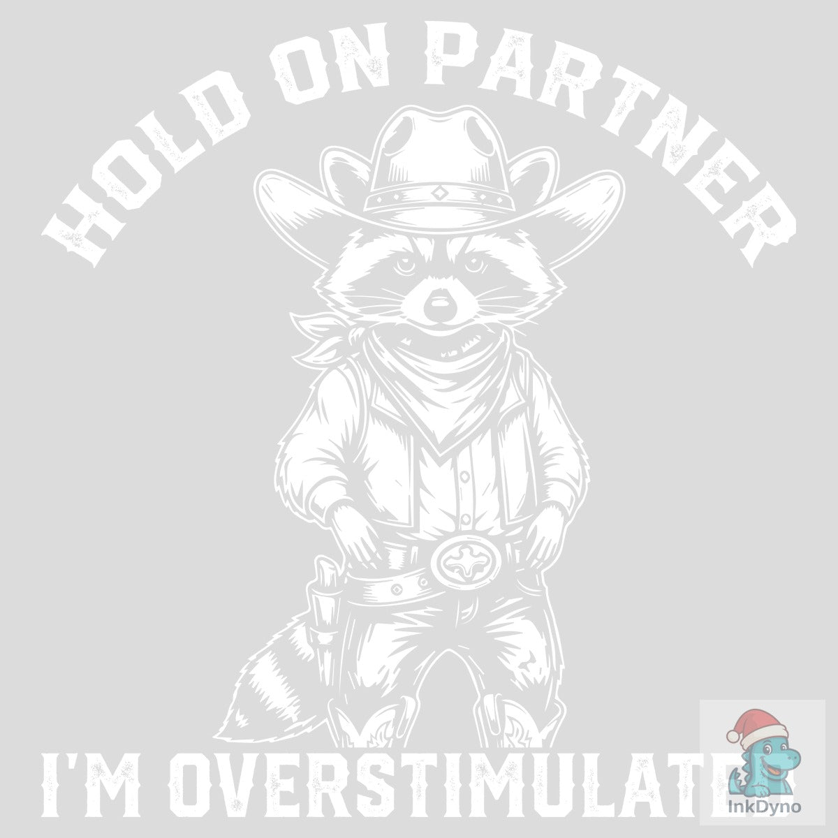 Vintage Raccoon Overstimulated Design