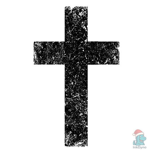 Distressed Christian Cross - DTF Transfer