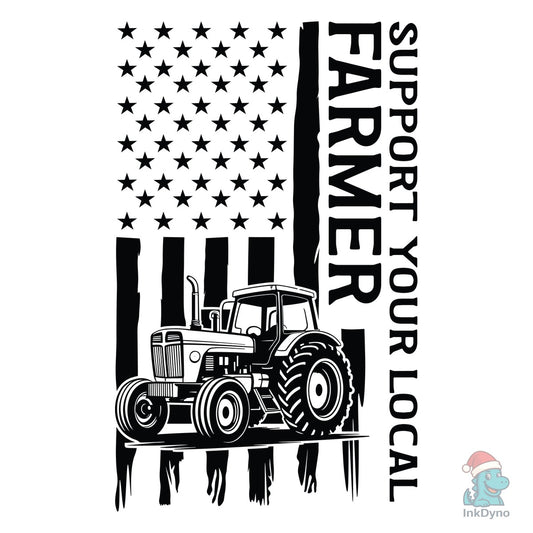 Support Your Local Farmer American Flag - DTF Transfer