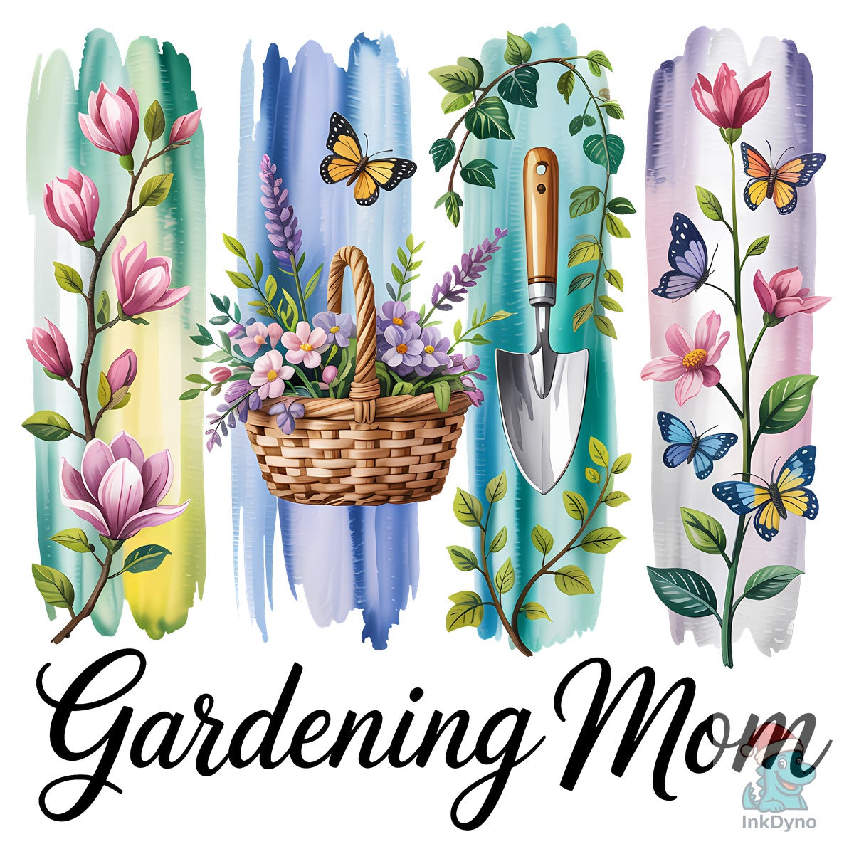 Brushstroke Gardening Mom T-shirt