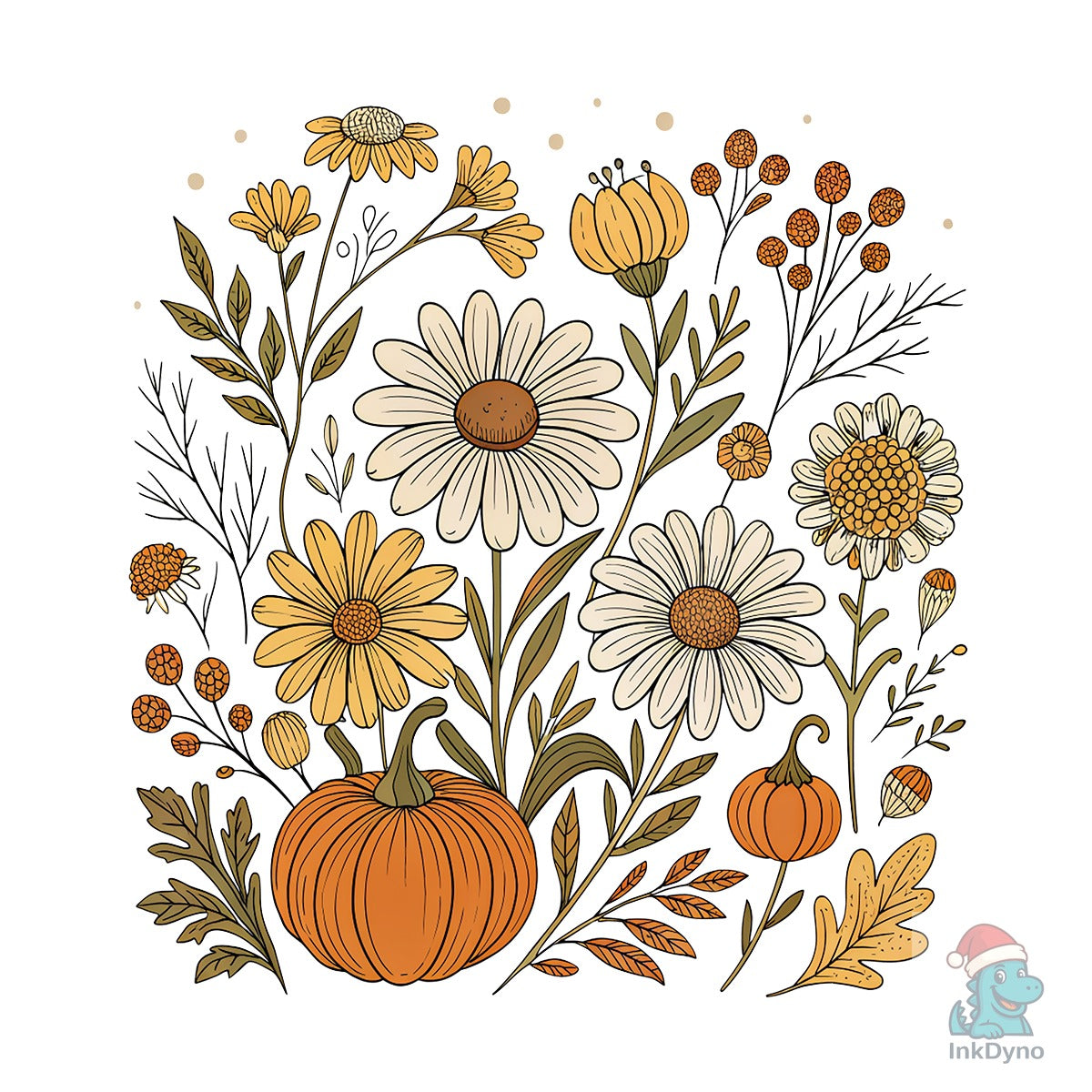 Boho Floral Pumpkin Season
