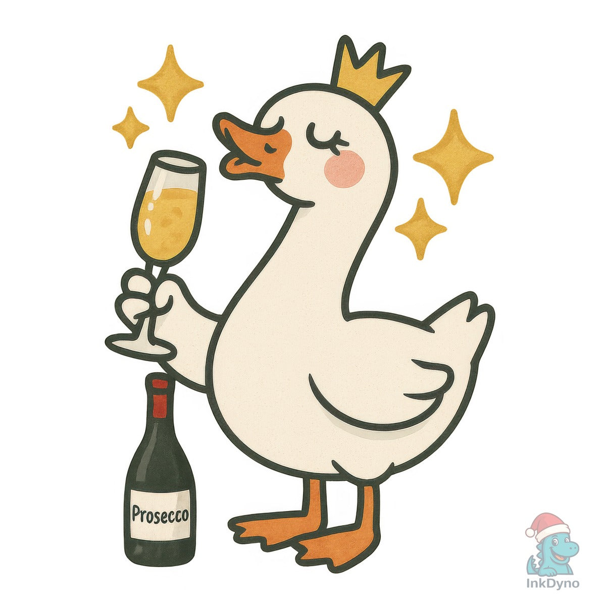 Funny Prosecco Goose Sublimation