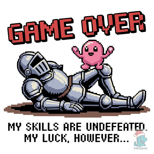 Game over Pixel Knight Defeated - DTF Transfer