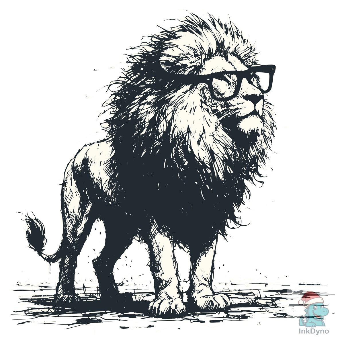 Lion Wearing Nerd Glasses Shirt