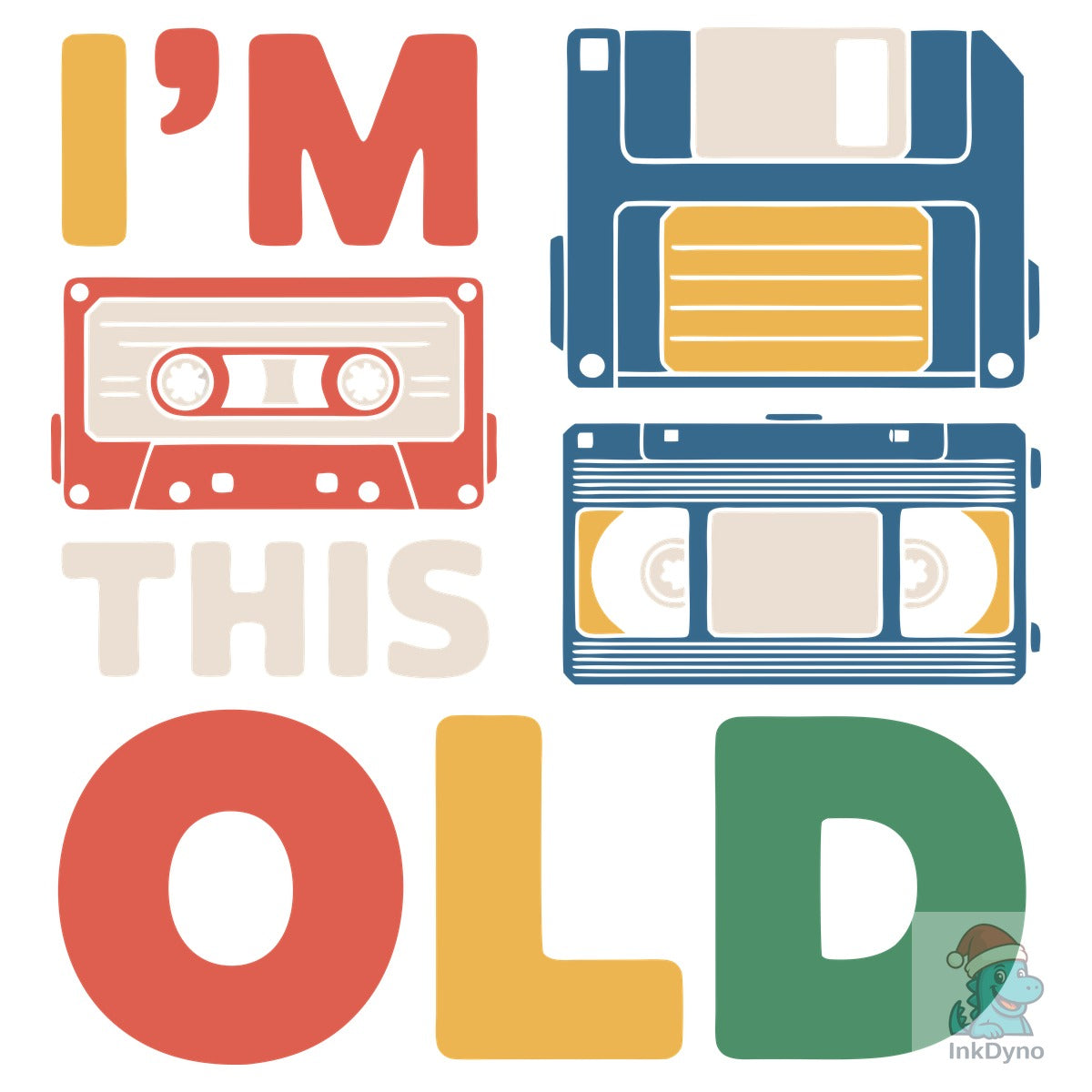 I'm This Old Retro Technology Graphic