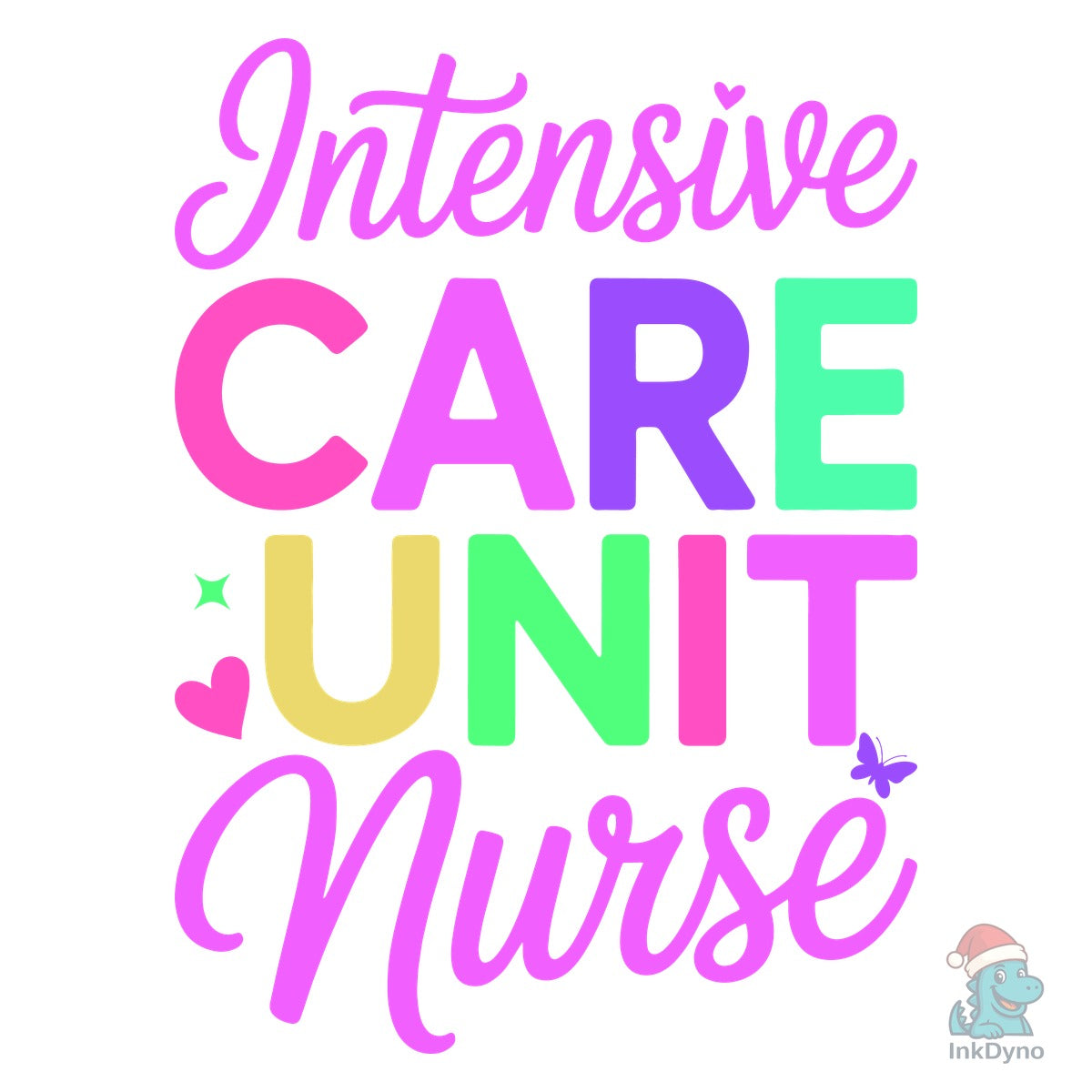 Bold ICU Nurse Graphic Design