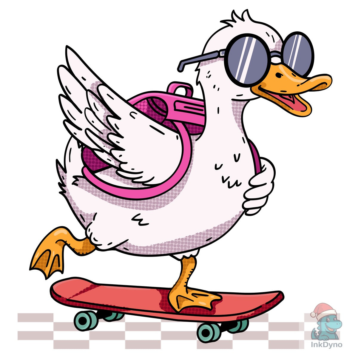 Funny Back to School Skateboard Goose