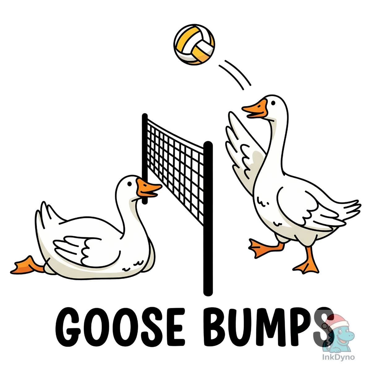 Goose Bumps Volleyball Funny Duck