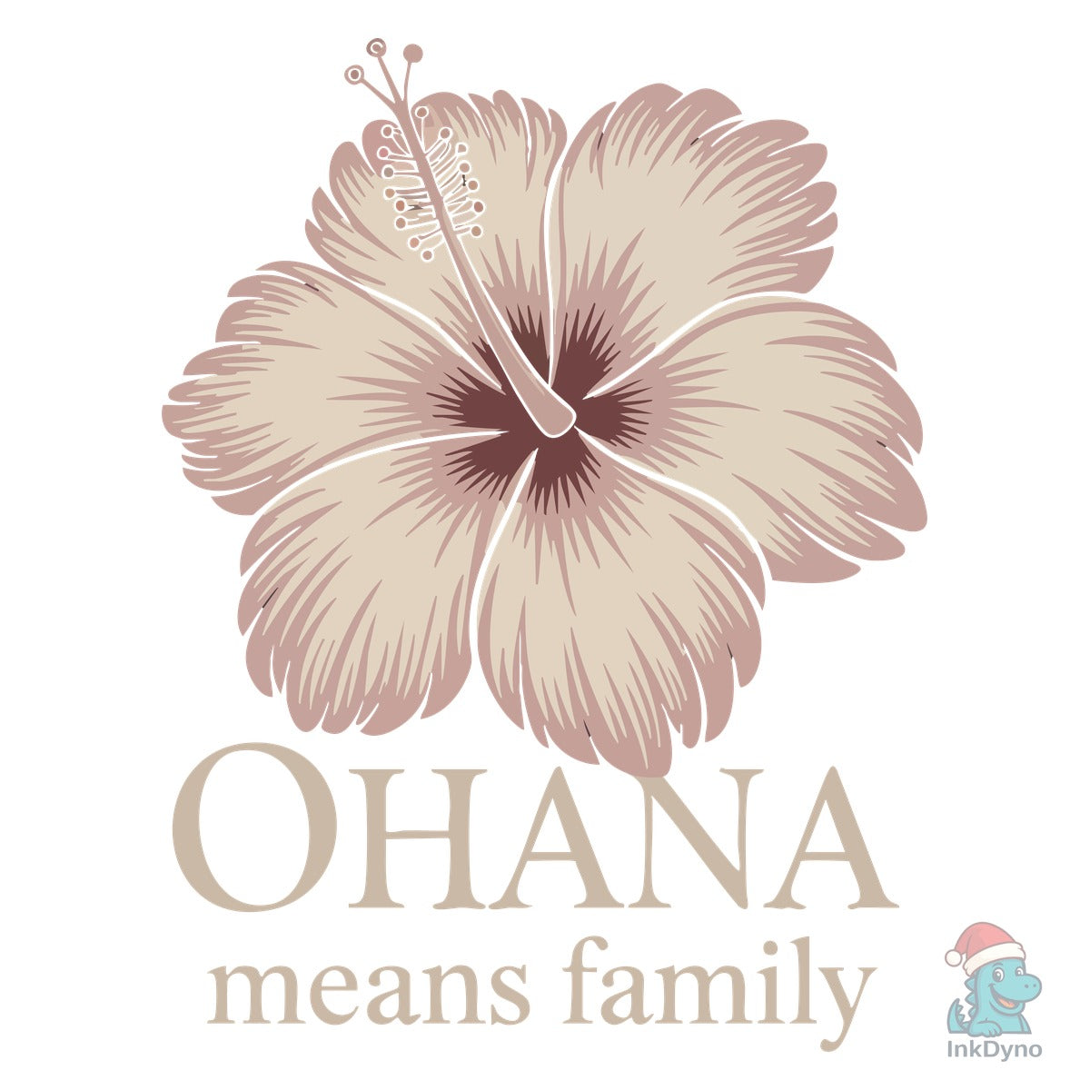 Ohana Means Family Retro Tropical Hibisc