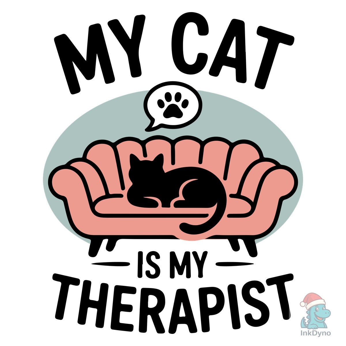 My Cat is My Therapist T-shirt Design