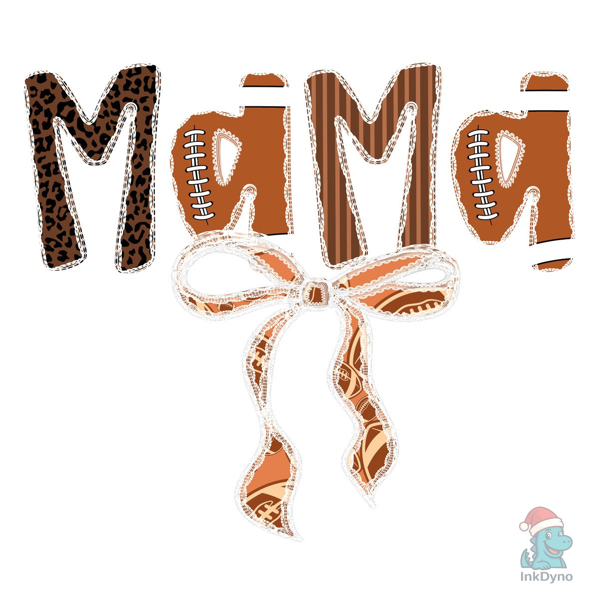 Football Mama Lace Football Bow