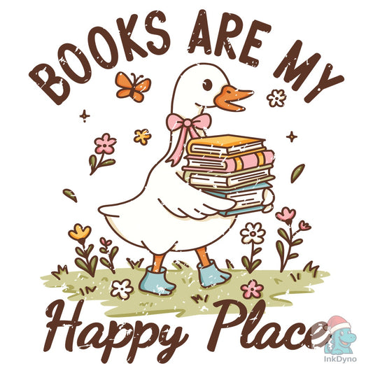 Silly Goose Books Are My Happy Place - DTF Transfer