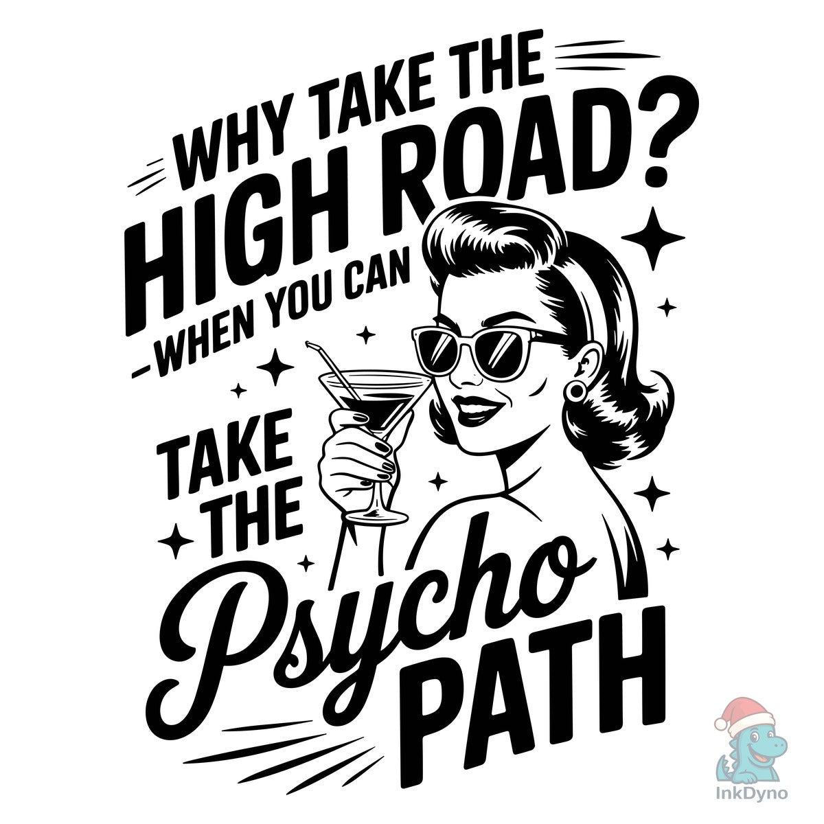Why Take the High Road? Retro Heat-Press Graphic