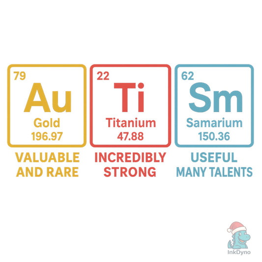 Autism Awareness Elements Periodic Table - DTF Transfer