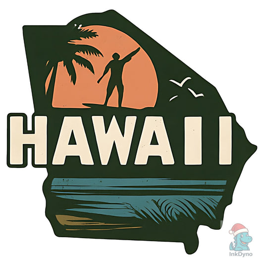 Hawaii State Map - DTF Transfer