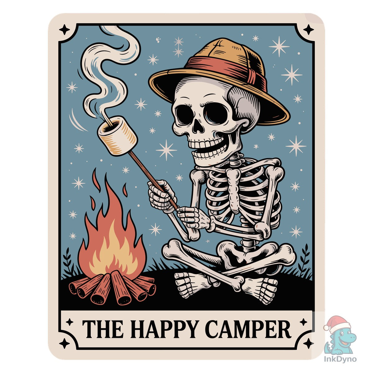 The Happy Camper Skeleton Camping