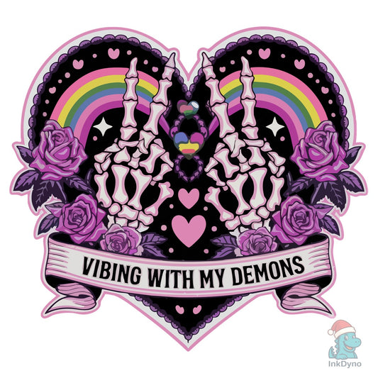 Vibing with My Demons - Gothic Heart - DTF Transfer