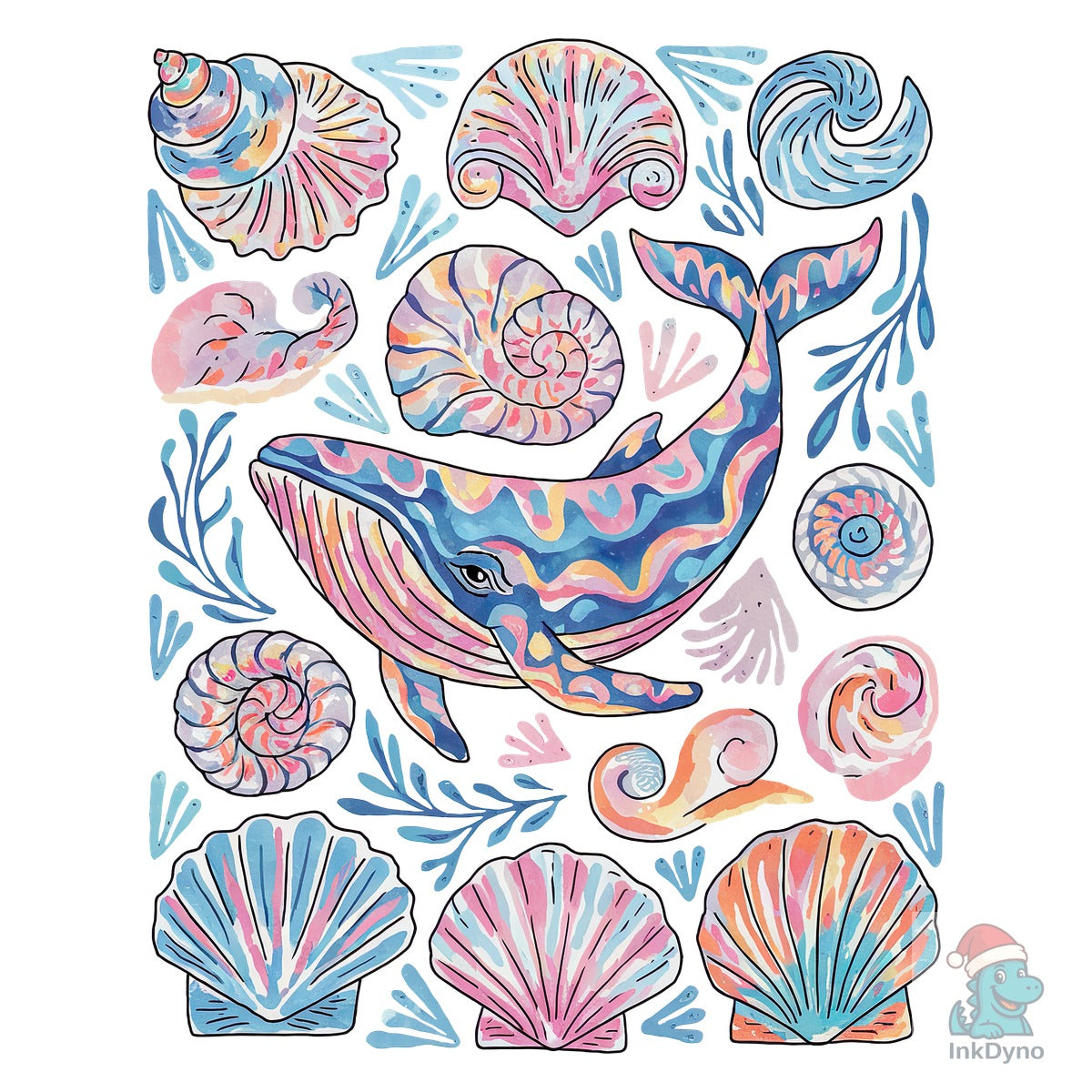 Boho Summer Whale Coastal Summer