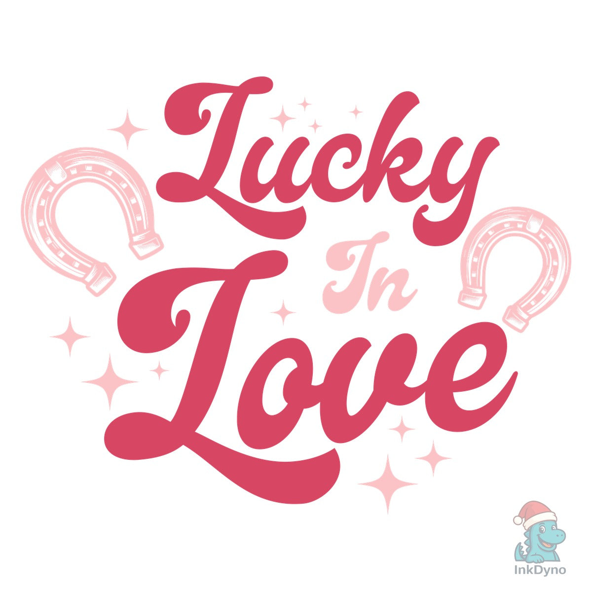 Lucky in Love Horseshoe T-shirt Design