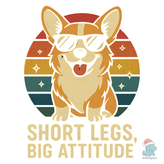 Corgi Short Legs Big Attitude Funny - DTF Transfer