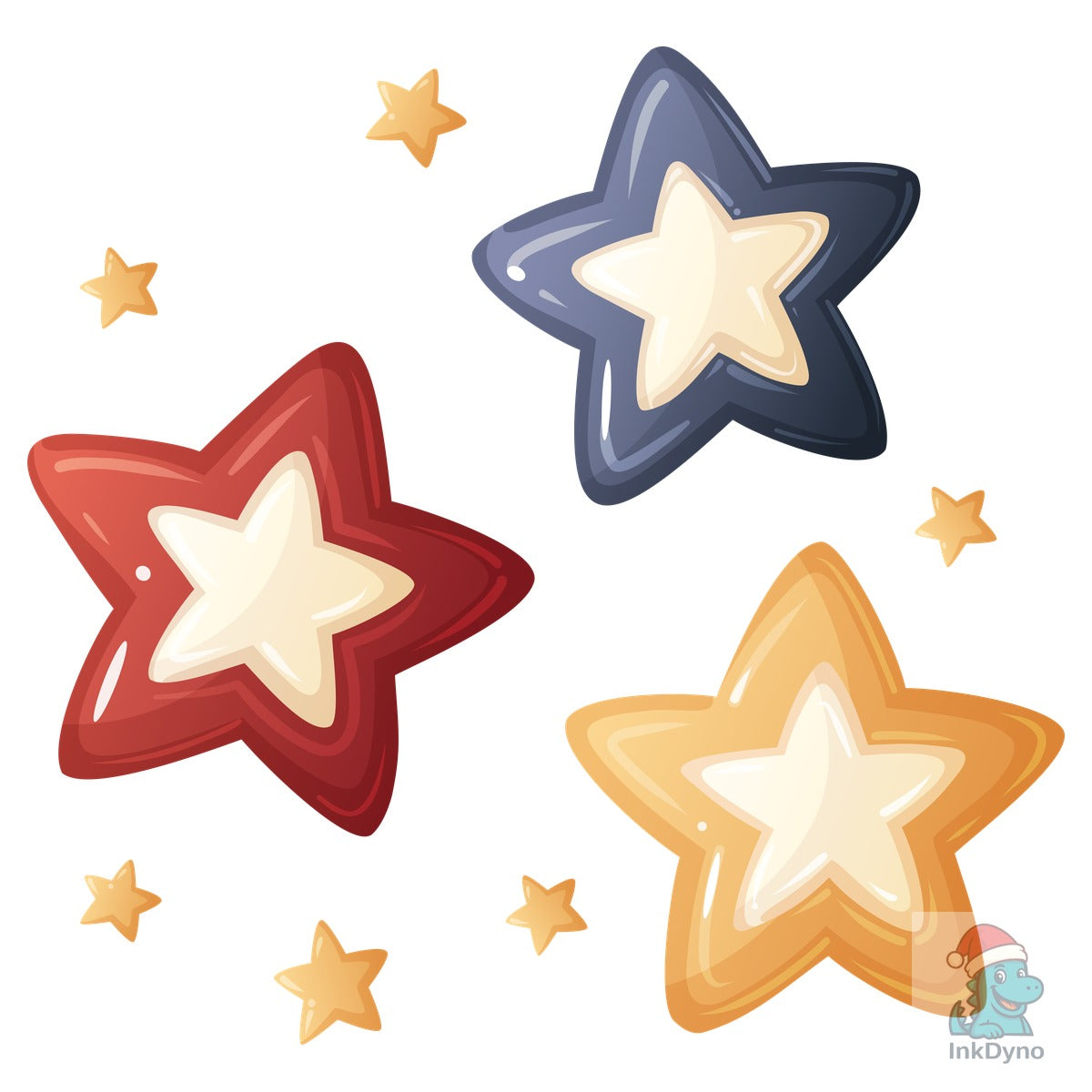 Cute Stars 4th of July T-Shirt Design