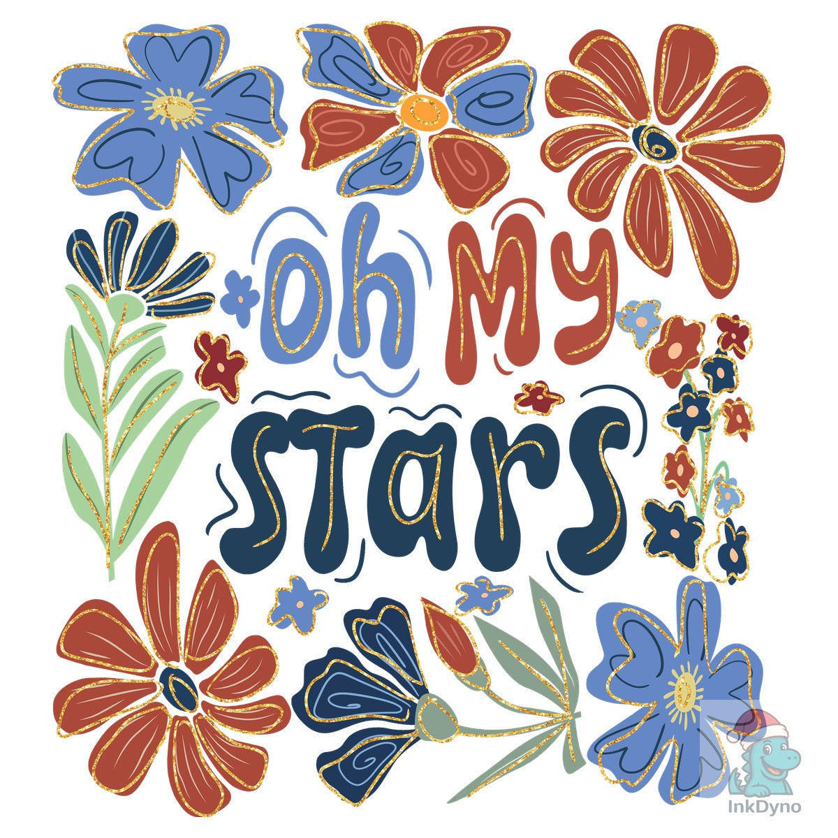 Floral 4th of July Oh My Stars
