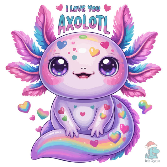 Love Axolotl - Pastel Chubby Cute - DTF Transfer