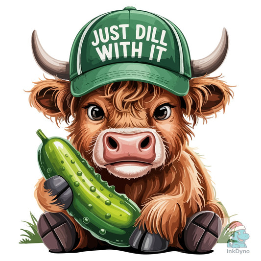 Dill Cow - Funny Pickle Hat Design - DTF Transfer