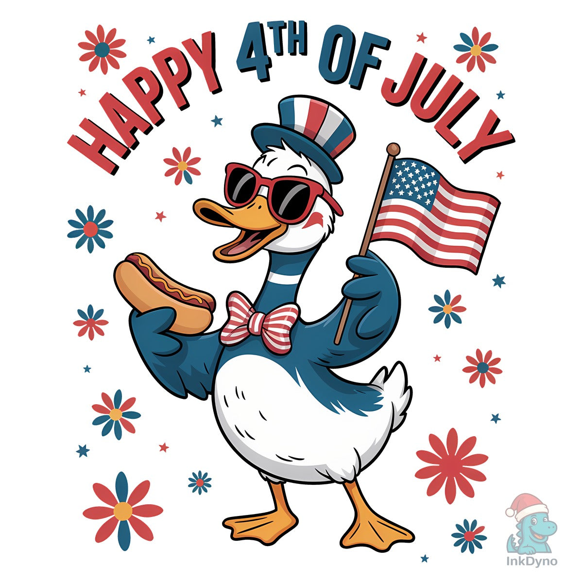 Funny 4th of July Silly Goose Shirt