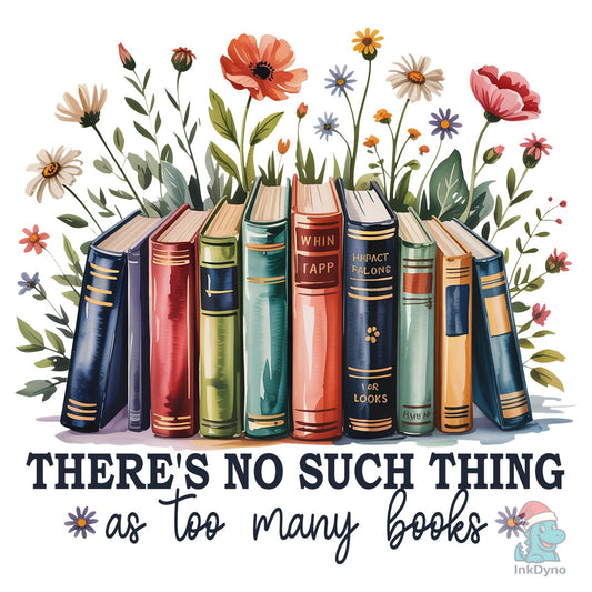 Book Lover Teacher Gift Boho Floral - DTF Transfer