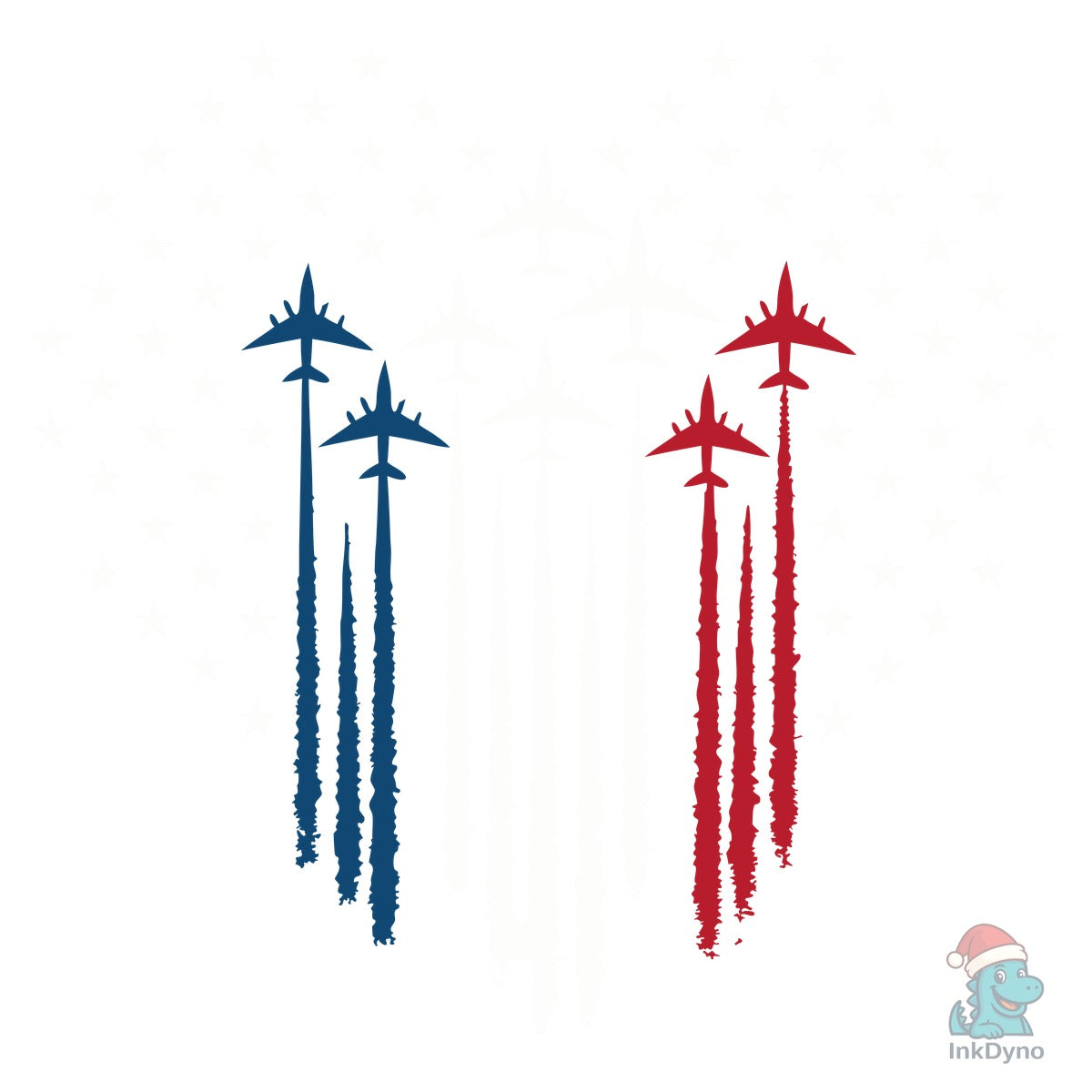 Fighter Jet Airplane USA Flag Heart