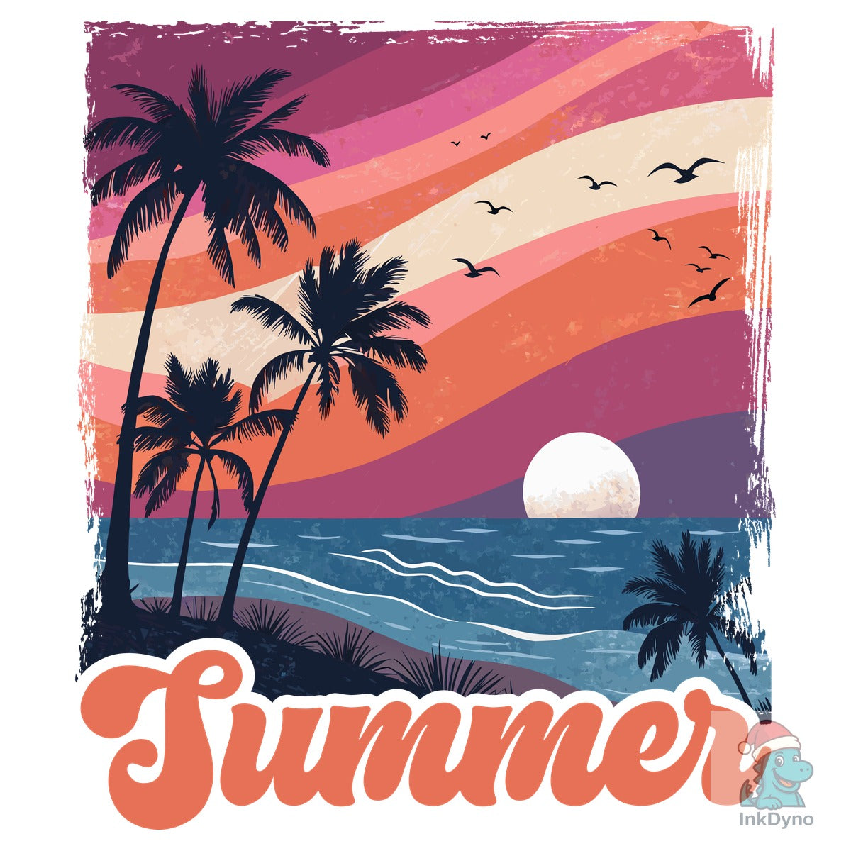 Retro Vintage Sunset Summer Shirt