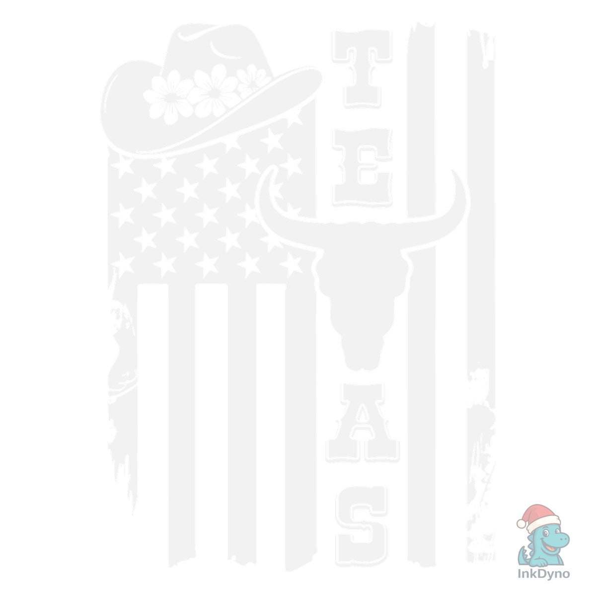 Texas Flag Western Cowboy Design