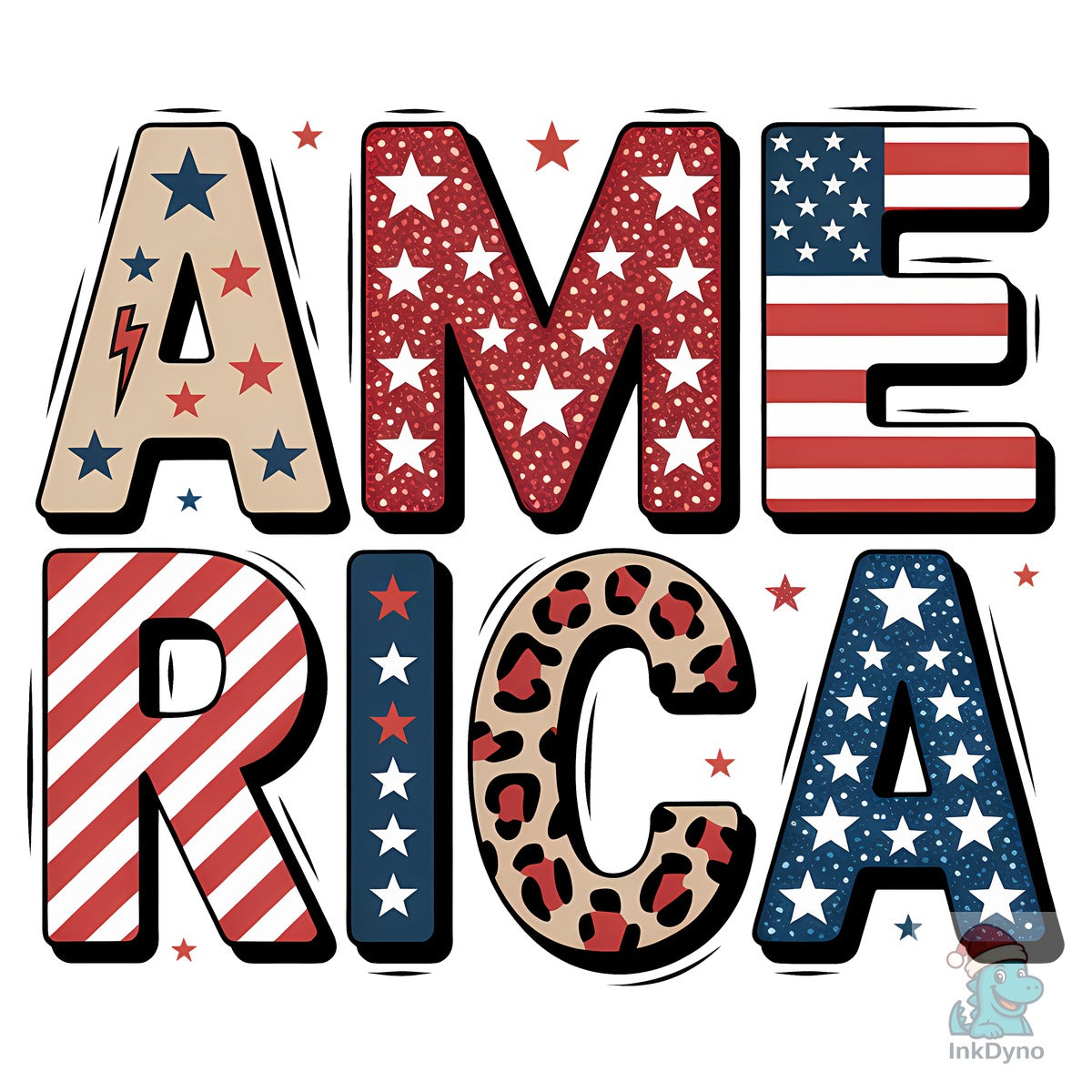 Trendy 4th of July America Sublimation