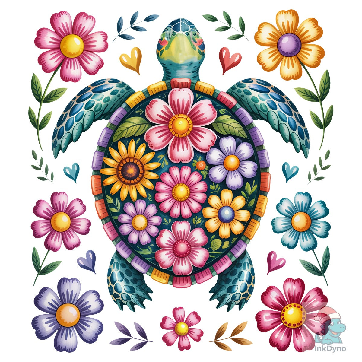 Boho Sea Turtle Sublimation Design