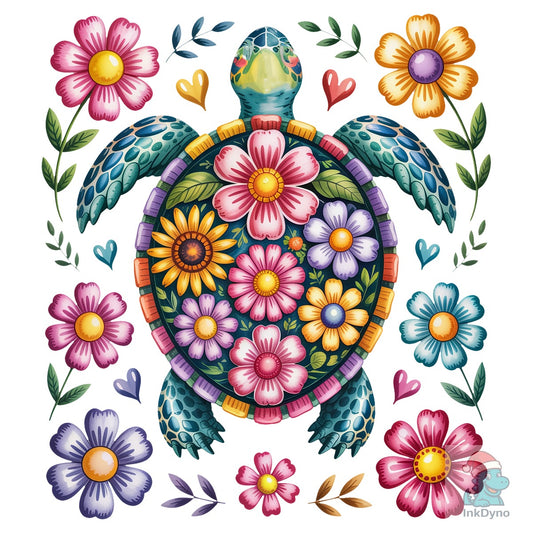 Boho Sea Turtle Sublimation Design - DTF Transfer