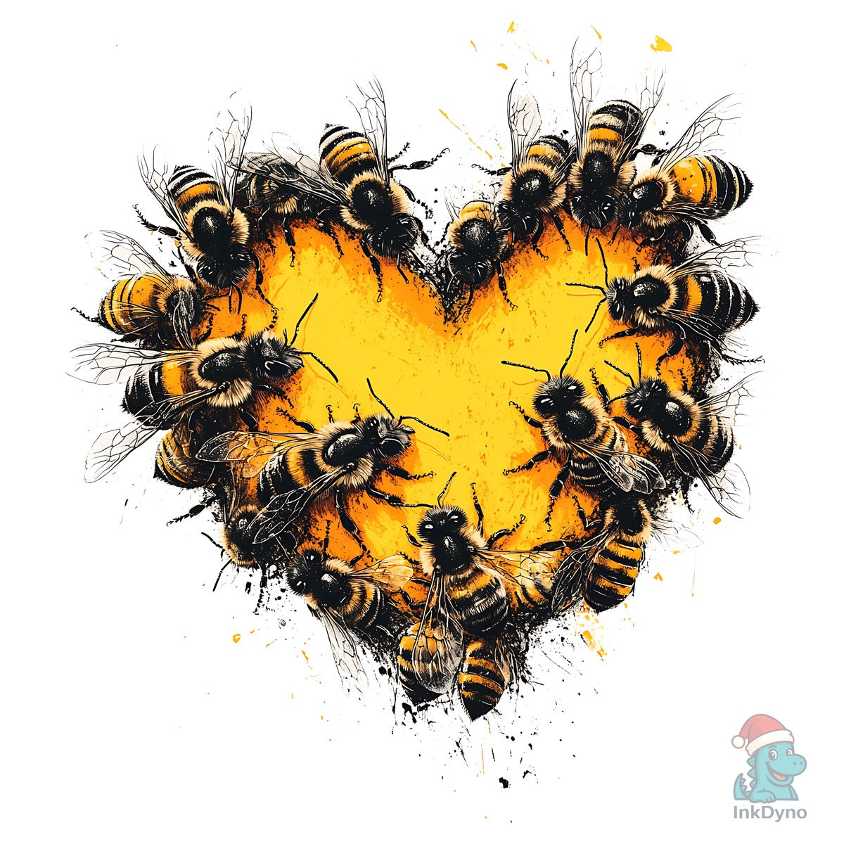 Honeybee Heart Love for Bees Artwork