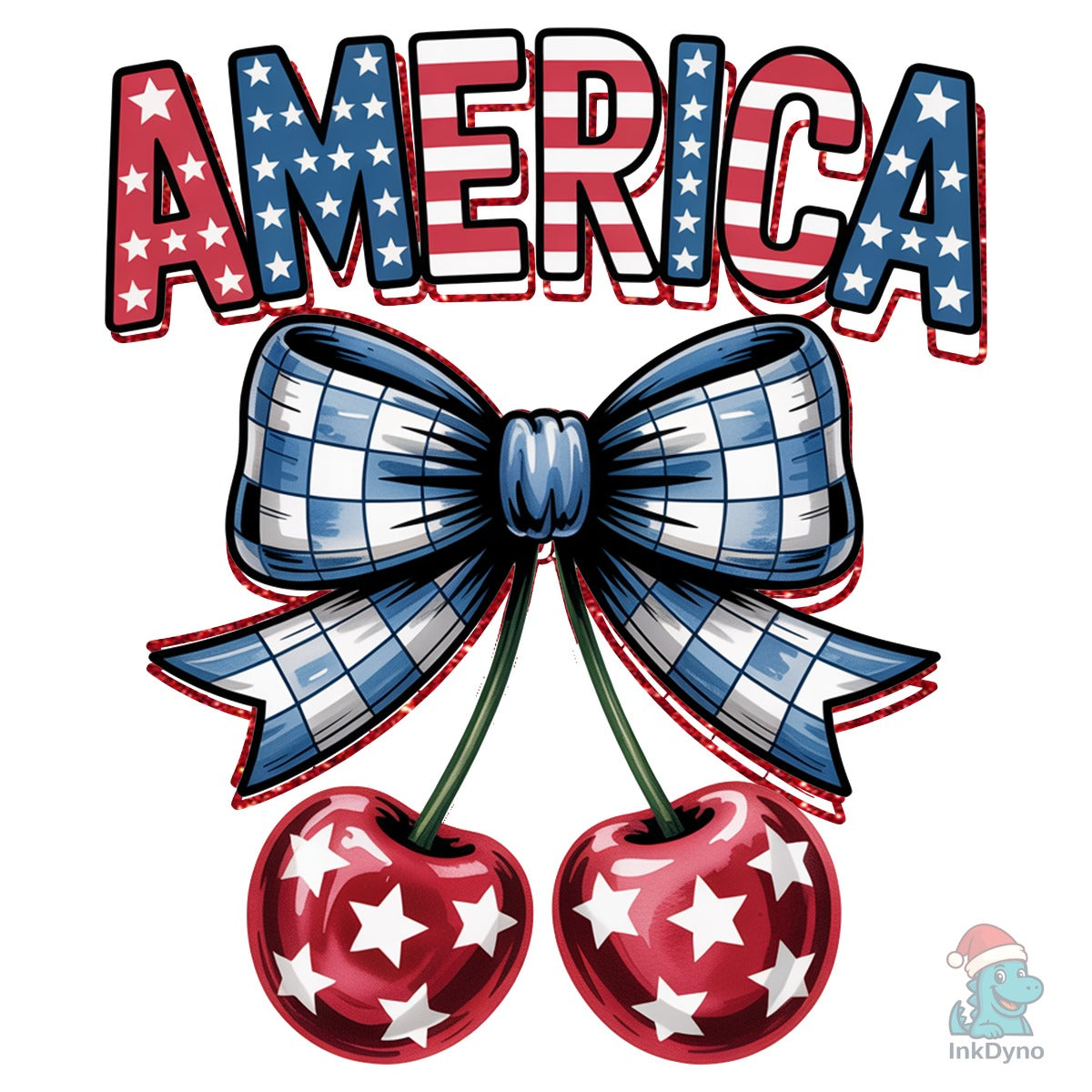 Preppy America Cherries July 4th
