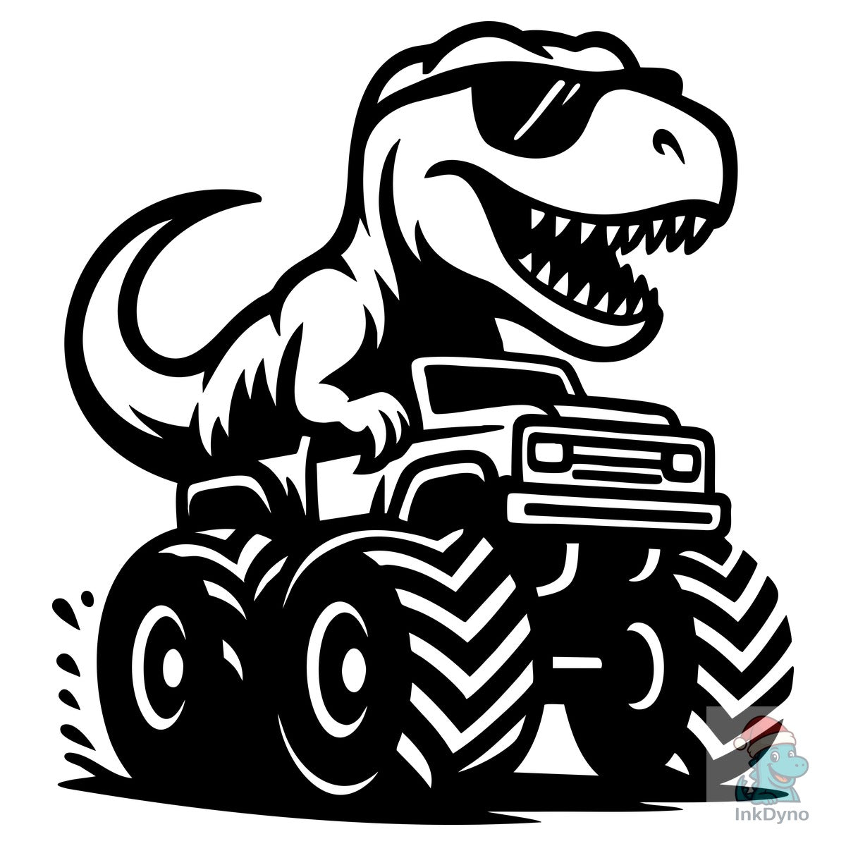 T Rex Riding Monster Truck