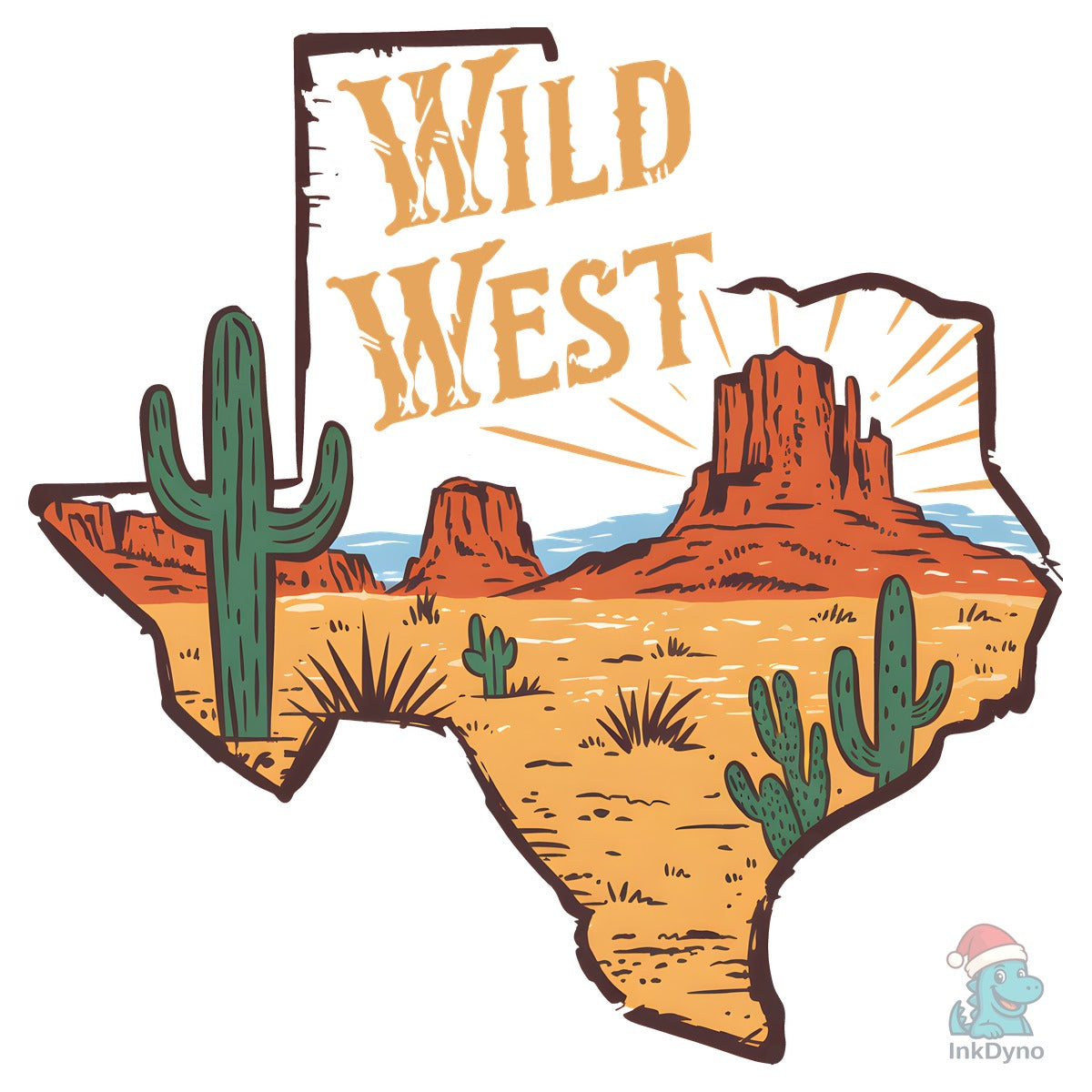 Wild West Texas Sublimation Design