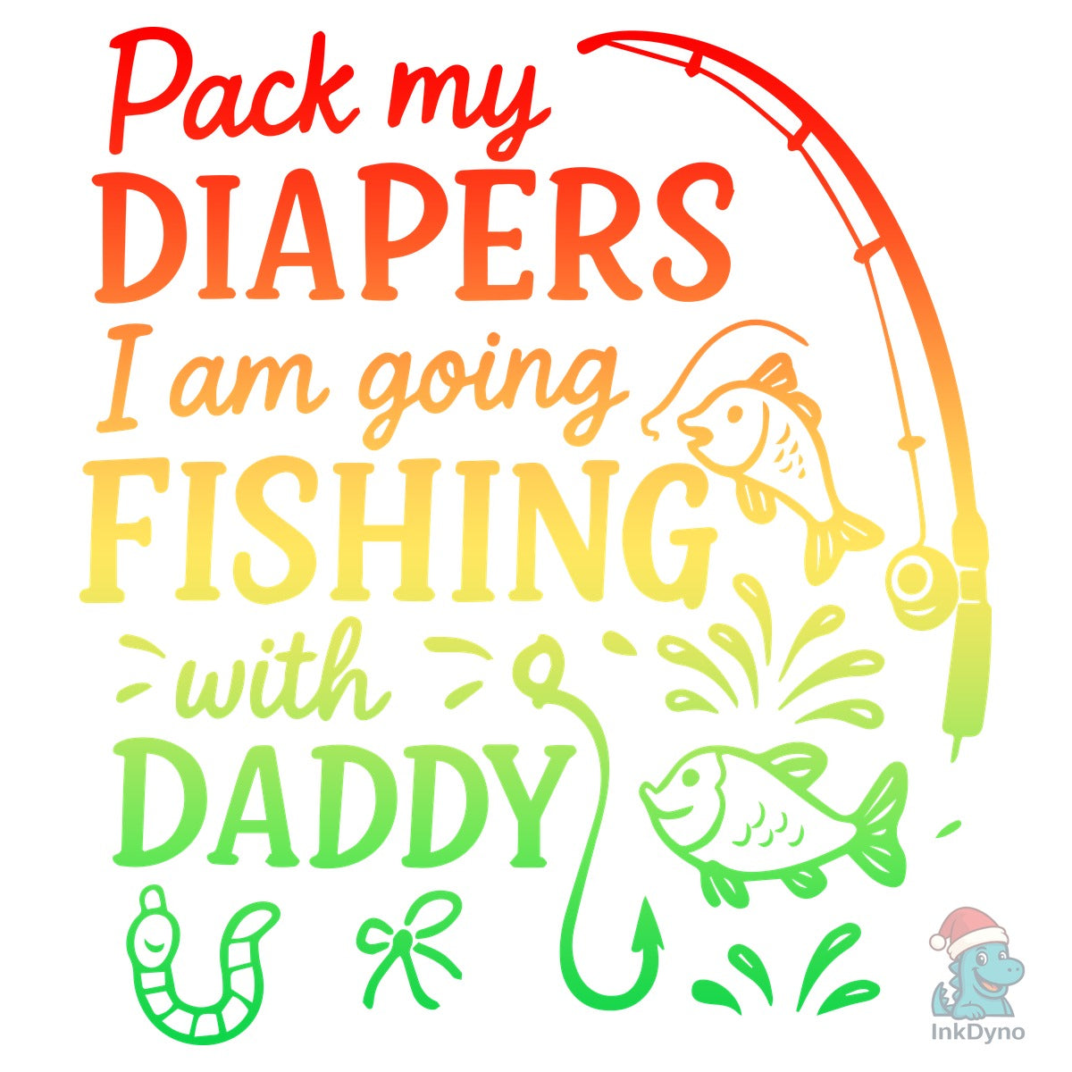 Pack My Diapers Fishing Daddy Baby