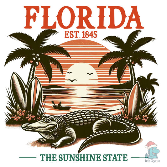 Summer Florida Beach Trip Alligator - DTF Transfer