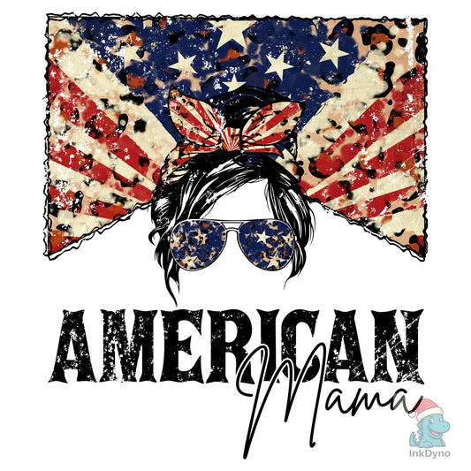 American Mama Patriotic Mother's Day - DTF Transfer