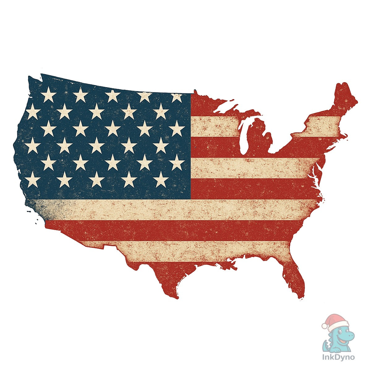 Retro America USA Map Bible Verse