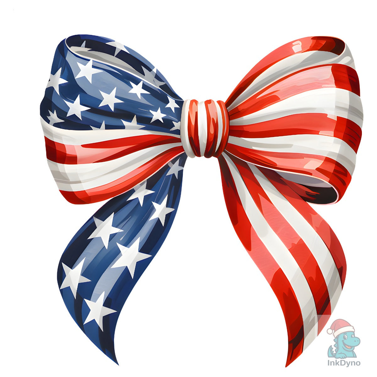 Patriotic American Flag Bow 4th of July