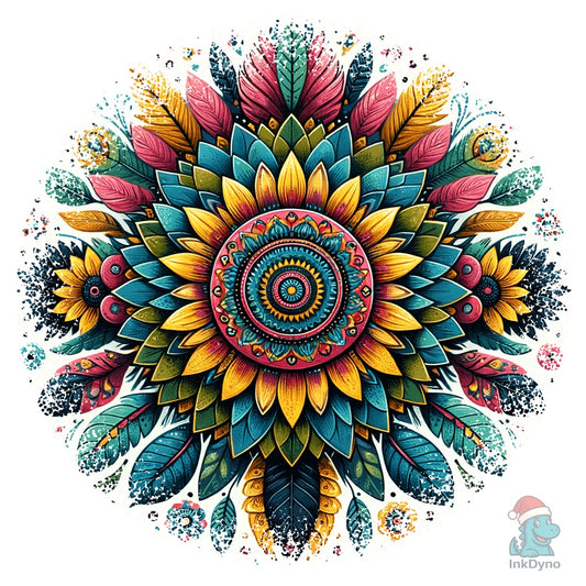 Animal Mandala Round Tshirt - DTF Transfer