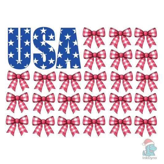 Coquette USA Bow Flag - DTF Transfer